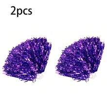 1/2pcs Cheerleader Pom Poms With Ribbons, Dance Performance Props, Square Dance Game Props, Suitable For Football, Basketball, American Football And Sports Performances, Team Sports, Dancing And Cheerleading Performances - Multicolor - View 20