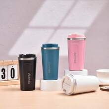 510ml Vacuum Insulated Travel Coffee Mug, Durable Double Wall Stainless Steel, Spill-Proof Lid, Reusable, Portable Minimalist Design, Keeps Coffee/Tea/Beer Hot/Cold, Christmas Gift, Premium Latte Cup, Suitable For Office, Home, Gym And Car - Multicolor - View 7