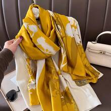 Spring Scarf Women's Design Polyester Material Smooth Scarf Soft Shawl Beach Scarf - 1 - View 2