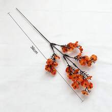 Artificial Baby's Breath Single Stem Flower Bouquet, Plastic Fake Flowers Decor For Wedding, Home, Vase Arrangement, Dried Flowers - Burnt Orange - View 2
