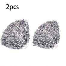 1/2pcs Cheerleader Pom Poms With Ribbons, Dance Performance Props, Square Dance Game Props, Suitable For Football, Basketball, American Football And Sports Performances, Team Sports, Dancing And Cheerleading Performances - Multicolor - View 19