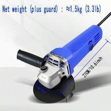 Amoladora angular M14 de 4-1/2" Mini pulidora angular profesional TV por cable, cortado y pulido, accesorios para amoladora pulidora, máquina de afilado eléctrica, herramientas de rectificado, pulido y desoxidación para afilado de ángulos - Tipo de Enchufe A USA (110-127V) - Ver 4
