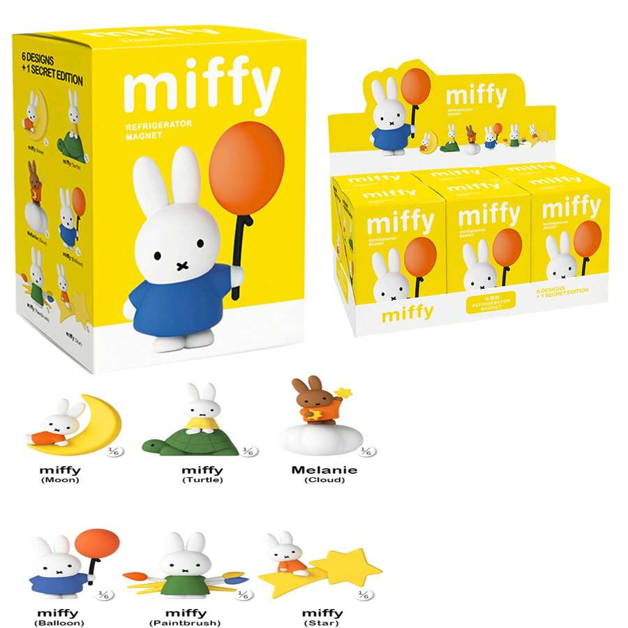 1 chiếc nam châm tủ lạnh 3D hình thỏ Miffy siêu mạnh, làm từ nhựa PVC, kiểu dáng ngẫu nhiên, hộp kín. - Nhiều màu - Xem 1