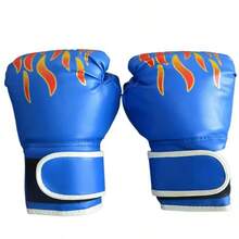 1 Set Boxing Gloves, Punching Bag For Free Fighting, Muay Thai, MMA Training, Flame Boxing Training Gloves - Multicolor - View 11