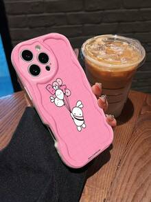 Tema de celebración con globos rosas de Booto Bunnyfunda de teléfono Fundas compatibles con ,Apple,VIVO,OPPO,,, y Honor.Fabricadas en silicona TPU,ofrecen protección contra golpes y caídas. - Blanco - Ver 1