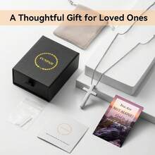 1件不锈钢呼吸项链，十字设计，缓解焦虑，防水日常佩戴冥想饰品，适合压力、飞行、考试或睡眠时佩戴。 - 彩色 - 查看 5