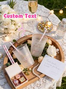 1 chiếc cốc uống nước tùy chỉnh, thích hợp cho đám cưới, tiệc tùng, có thể in tên và chức danh, chất liệu dày dặn, có nắp và ống hút, phù hợp cho đám cưới, tiệc độc thân, sinh nhật, thể thao ngoài trời, bãi biển, cũng thích hợp làm quà tặng Ngày của Cha, quà tốt nghiệp, quà tặng phù dâu, v.v. - Nhiều màu - Xem 10