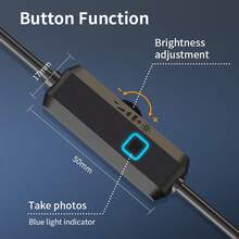 NATFIRE Cámara endoscópica con luz, herramienta endoscópica HD, 6 luces LED ajustables, grabación de fotos y videos, cámara endoscópica de serpiente semirrígida, endoscopio de inspección compatible con teléfonos Android y portátiles, para reparación de automóviles, fontanería y alcantarillado, gadget de herramienta genial para hombres - Cableado duro - Ver 10