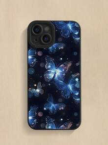 精密穿孔边缘夜光蝴蝶彩绘防震手机壳，兼容 P14 Pro Max、P13、P11、P12、XR、7/8、GES2、XS、P15、P16、P16 Pro，Galaxy S24、A03s、A03 Core、A04、A12、A13、A14、A21s、A22、A23、A24、A32、A33、A34、A51、A52、A53、A54、A71、A72、A73、S20 FE、S21、S22、9、9A、10A、10C、Note 9、Note 10、Note 11、Note 12、12C - 彩色 - 查看 4