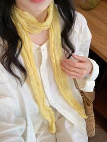 1pc Women's Long Chiffon Scarf/Headscarf, Multifunctional Neck Scarf Accessory, Fashion Clothing Accessory, Casual Outdoor Daily Wear,Beach,Holiday,Accessories,Travel Essential - Multicolor - View 10