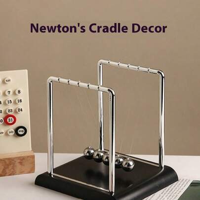 Đồ trang trí bàn làm việc hình con lắc Newton, vật trang trí giảm căng thẳng sáng tạo.