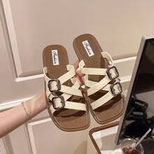 Women Flat Sandals - Black - View 8