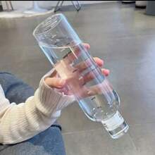 1 chiếc cốc nhựa trong suốt cao cấp có vạch chia giờ, bình nước tối giản chống rò rỉ, phù hợp cho cả nam và nữ, thích hợp cho hoạt động ngoài trời, cắm trại và các dịp khác. - Nhiều màu - Xem 6