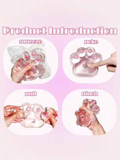 【双尺寸可选】慢回弹减压捏捏乐，逼真猫爪造型软胶捏捏乐，7.5厘米/12厘米两种尺寸可选，超柔软慢回弹捏捏乐，成人减压捏捏乐，办公减压小玩意，桌面减压小物，柔软弹力，逼真猫爪捏捏乐，减压捏捏乐，送朋友的减压小礼物，慢回弹软胶捏捏乐，办公解压神器，日常减压捏捏乐，多种尺寸可选，高性价比减压捏捏乐