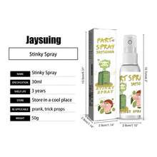 1瓶JAYSUING放屁喷雾30毫升，一款趣味恶作剧喷雾，可使人和物体散发出滑稽的气味，一款幽默的浓缩液体除臭喷雾 - 查看 3