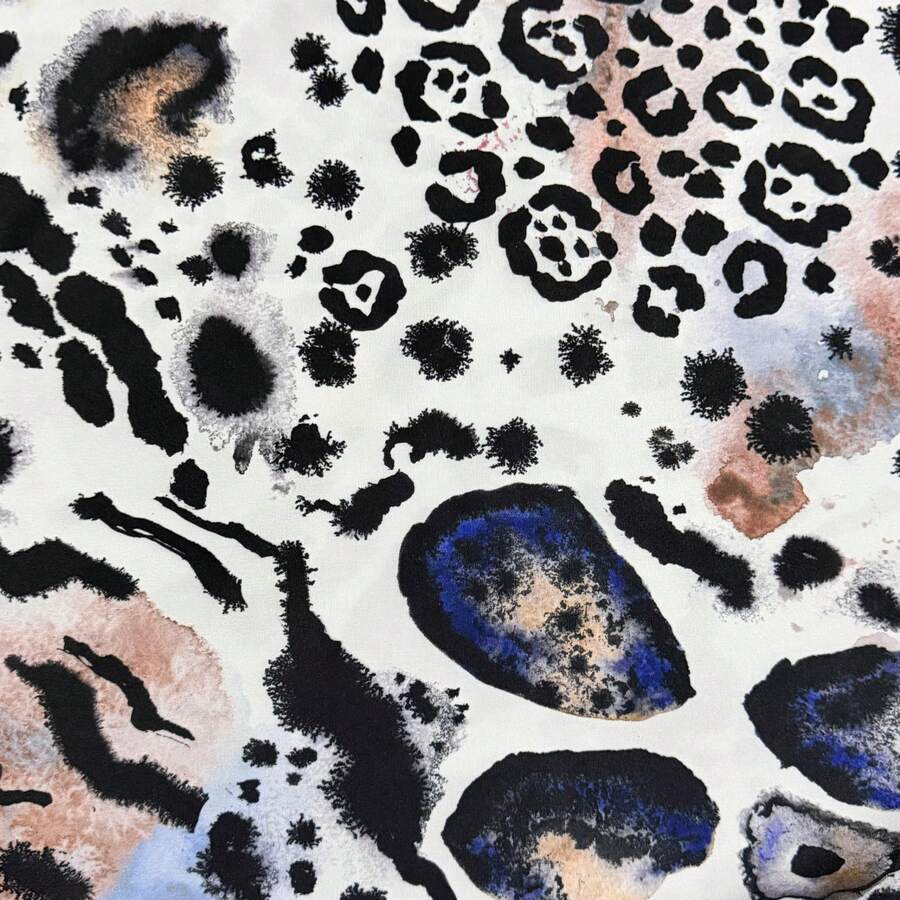 Printed Crepe Fabric 95% Polyester 5% Elastane - 17 - View 1