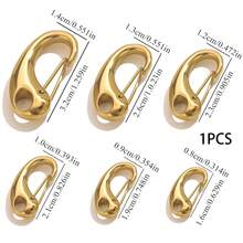 1个304不锈钢金银色蛋形触发式弹簧钩，登山扣，适用于DIY珠宝制作 - 龍蝦扣 - 查看 9