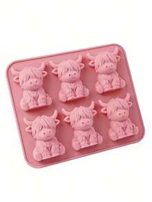 3D高地奶牛硅胶托盘模具 - 这款硅胶托盘能为您的饮品和甜点增添趣味和可爱造型。它采用柔软耐用的硅胶材质，可轻松脱模冰块、巧克力、果冻和其他小点心。非常适合制作可爱的奶牛造型冰块，用于威士忌、鸡尾酒、咖啡等饮品。是复活节、节日聚会、DIY家居项目和日常使用的理想之选。也是馈赠亲朋好友的实用贴心礼物。 - 彩色 - 查看 3