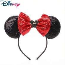 Disney 带红色亮片蝴蝶结的米老鼠耳朵发箍 – 经典的黑色米老鼠耳朵，适合女性和女孩，是乐园、主题公园、派对和角色扮演的完美之选 – 均码，适合大多数人佩戴，可用于户外活动、度假、旅行、服装配饰和送礼。 - 彩色 - 查看 10