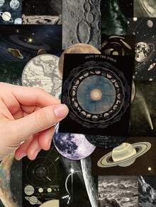 50张复古星空贴纸，神秘星形图案，适合装饰笔记本、笔记本电脑、手机壳、行李箱、滑板、头盔，也非常适合学校用品和返校季使用。 - 彩色 - 查看 6