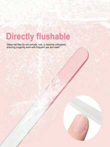 5pcs/1pc Glass Nail File Professional Manicure Tool For Natural Nails, Gradient Color Polishing And Care, Suitable For Salon Gifts (Macaron Color) - Multicolor - View 9