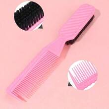 3/1pc - Double-Sided Styling Comb, 2-In-1 Hair Brush For Baby & Kids, Suitable For Hairstyling, Quick Hair Cleaning, And Soft Neck Dusting - Multicolor - View 4