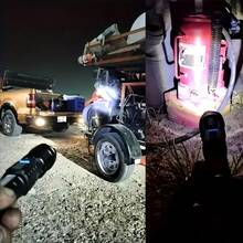 3/2/1 Pack Rechargeable Flashlight, High-Lumen Super Bright Flashlight, 6-Mode Zoomable Flashlight, COB Side Light, Powerful Handheld LED Flashlight, Suitable For Emergencies, Camping, Fishing, Hiking, Made Of ABS Material, High-Brightness Outdoor Light,No Laser Function - Black - 1 Piece - View 10