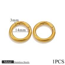 1 Móc khóa lò xo hình trái tim, tròn hoặc bầu dục, mạ vàng 18K bằng thép không gỉ, dùng để nối móc chìa khóa, dây chuyền, vòng tay, phụ kiện làm đồ trang sức DIY. - cái nút - Xem 16