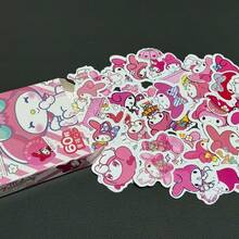 SANRIO 三丽鸥 60 张库洛米贴纸 肉桂狗 DIY 贴纸 Hello Kitty 笔记本贴纸 电脑手机贴纸 My Melody 生日贺卡贴纸（部分贴纸随机发货） - 多色 - 查看 9