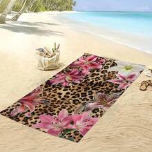 Leopard Print Beach Towel, Versatile Wearing Styles, Lightweight & Soft, Oversized | Suitable For Beach, Pool, Travel, Outdoor | Ideal Gift For All Seasons - Multicolor - View 7