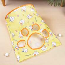 1pc Interactive Cat Tunnel Toy With Hole And Ball, Entertaining Pet Toy - Multicolor - View 6