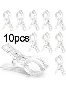 1/5/10pcs Transparent Plastic Balloon Arch Clips, Suitable For Balloon Arch Kits, Birthday Decorations, Crafts, Photography Studio, Craft Supplies (Transparent) - Multicolor - View 9