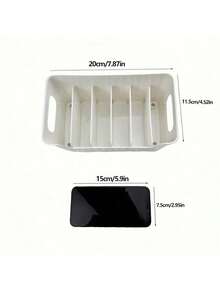 1pc Transparent Plastic Seasoning Storage Box With Adjustable Dividers - Multi-Functional Kitchen Storage Box, Suitable For Seasonings, Snacks And Small Items - Suitable For Countertop Use, Detachable Divided Seasoning Rack, Large Capacity Suitable For Refrigerator, Cabinet And Living Room Countertop Storage, Kitchen And Outdoor Camping Seasoning Storage Box - Multicolor - View 7