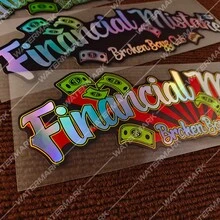 1pc Financial Mistake; Broken Boys Club; Windshield Rear Window Sticker; Tuning Car Decal And JDM Waterproof Car Sticker - W173 - View 6
