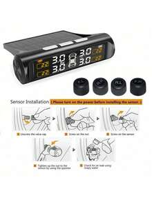 Hệ thống giám sát áp suất lốp TPMS, năng lượng mặt trời/USB, màn hình LCD kỹ thuật số không dây, phụ kiện ô tô 4x4, phụ tùng ô tô đa năng, 300mAh - A - Xem 9