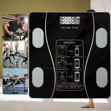 RAF 1pc Digital Body Weight Scale, LED Display, Multi-Color Options, Battery Operated (Batteries Not Included) - Black - View 6