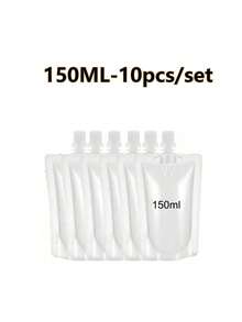 1-50入/組 50-150ml 咖啡液體包裝袋，便攜式飲料袋，果汁袋，冷熱飲直立容器，透明出水口袋，防漏，塑膠飲料袋，透明便攜戶外水袋，旅行防漏擠壓袋 - 彩色 - 查看 16
