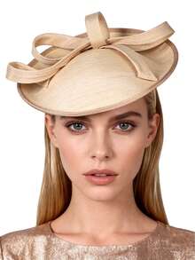 HIMESPORT Mũ dự tiệc trang trọng dành cho nữ, kiểu mũ Kentucky thanh lịch có nơ, phù hợp cho cô dâu, đám cưới, tiệc trà, tiệc cocktail. - A - Xem 21