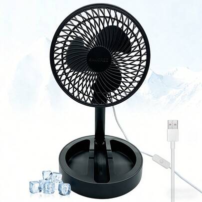 Ventilador de escritorio portátil USB, ajustable a 1 velocidad, ventilador de enfriamiento ultra silencioso para el hogar y la oficina