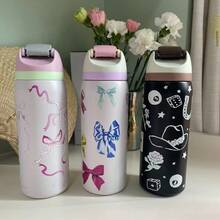 32oz 304 Stainless Steel Straw VacuumOwala Watter Bottle, Men'S And Women'S Car Cup With Leakproof Lid Sports Mug Cup For Hot/Cold Drinks - 彩色 - 查看 2