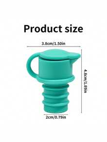 1pc Silicone Bottle Stopper, Vacuum Seal Freshness Lid Suitable For Beverage Bottles, Seasoning Jars, Multi-Functional Party Stopper, Reusable Leak-Proof Silicone Soft Plug, Used For Beverage Freshness And Holiday Decoration - Best Choice For Christmas - Multicolor - View 7