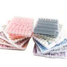 90颗混合圆形和扁平硅胶珠套装 - 创意手工独特手链和项链必备材料，包含便捷收纳盒 - 90pcs盒裝 - 查看 8