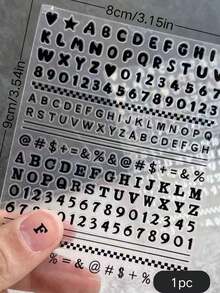 1pc Retro American Letter & Number Rhinestone Decal Sticker, Cool /Arm Temporary Tattoo, Waterproof Long-Lasting Y2K Decorative Rhinestone Sticker, Self-Adhesive Easy To Apply,Concert Look,Face Gems - Multicolor - View 5