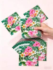 100 pièces Sacs cadeaux floraux hawaïens, sacs auto-scellants avec motifs d'hibiscus et de feuilles de palmier hawaïens, décorations de fête à thème hawaïen, sacs de faveurs de fête d'anniversaire hawaïenne, décorations de table de fête tropicale hawaïenne, sacs à bonbons de mariage, décorations de baby shower, emballage de cuisine d'été, remplisseur de fête hawaïenne, décoration hawaïenne, cadeaux hawaïens, décoration d'été, cadeaux d'été, faveurs de fête - fleurs d'Hawaï - Voir 3