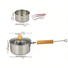 304 Stainless Steel Multi-Function Cookware Set, Including Fry Basket And Glass Lid, Stainless Steel Deep Fryer With Lid And Fry Basket Suitable For Home Kitchen, Multi-Purpose Small Deep Fryer With Fry Basket Suitable For Baby Food, Non-Stick Cookware, Deep Fryer, Pasta Pot, Cheese Melter, Steamer - Suitable For Induction And Gas Stove - Ideal For Home Chefs And Household Use - A - View 4