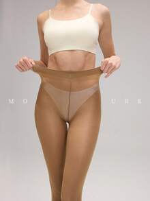 MOIRÉALLURE 1 par de medias básicas de unicolor 80D para mujer, adecuadas para el uso diario - transparente - Ver 6