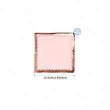 Juego de vajilla desechable con borde floral en color oro rosa, que incluye platos de papel de 7/9 pulgadas, vasos de papel, servilletas de papel, adecuado para fiestas de cumpleaños, fiestas festivas, reuniones, celebraciones, meriendas de boda, ceremonias de graduación - Multicolor - Ver 10