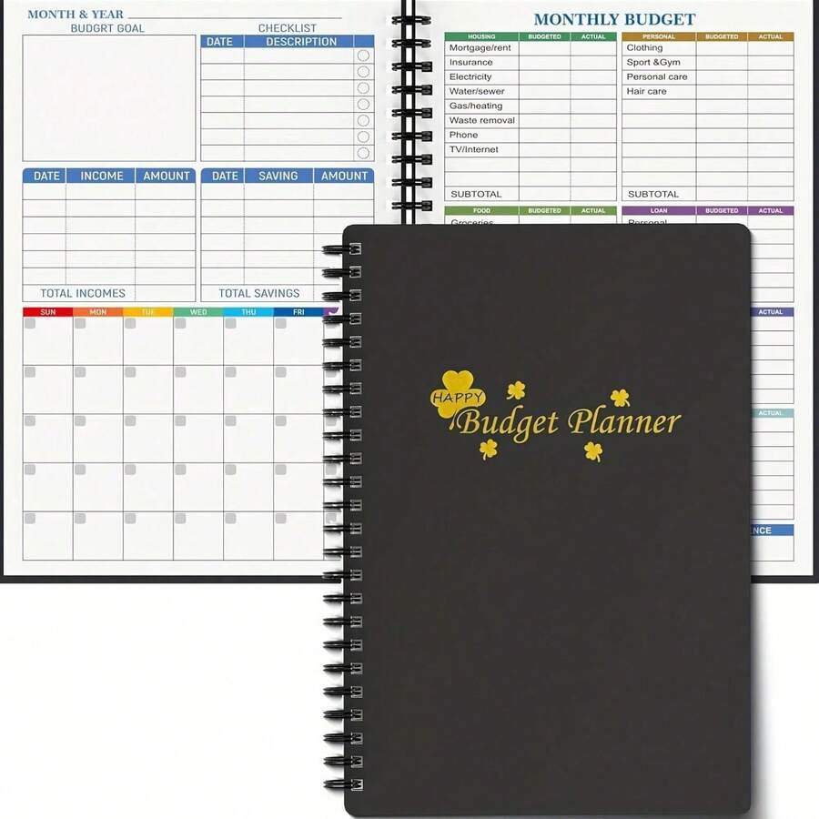 Sổ Kế Hoạch Tài Chính Hàng Tháng Kèm Theo Theo Dõi Chi Tiêu - Quản Lý Tài Chính Hiệu Quả, Sổ Kế Hoạch/Sổ Ghi Chép Tài Chính Không Ghi Ngày Tháng, Có Thể Bắt Đầu Bất Kỳ Lúc Nào, Khổ A5 (8.6 X 5.9 Inch), Giấy 100Gsm (Màu Vàng) - A5 - Xem 1