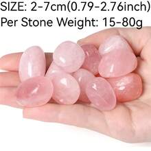 500G 1.1LB Tinh thể Citrine màu vàng tự nhiên, dạng bất đối xứng, được đánh bóng, đá quý mài nhẵn, thích hợp làm vật trang trí bể cá, bể thủy sinh, bình hoa, đồ trang sức DIY, quà tặng lễ hội, sinh nhật, kích thước 0.59-1.57 inch 1.06oz/3.53oz/7.05oz/17.64oz - Thạch anh hồng - Xem 2