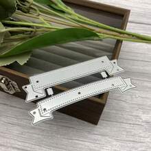 Troqueles con bordes de encaje para hacer tarjetas, troqueles con patrón de flores, moldes de corte de metal, troqueles para scrapbooking, plantillas de estampado en relieve DIY para manualidades - mc692 - Ver 2